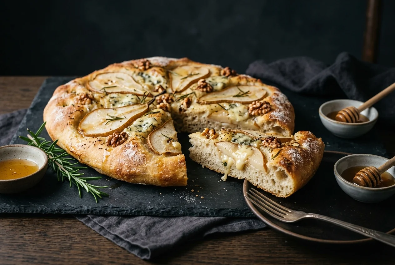 Focaccia Pere e Gorgonzola