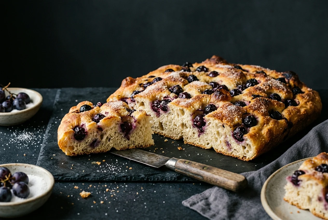 Sweet Grape Focaccia (Schiacciata)
