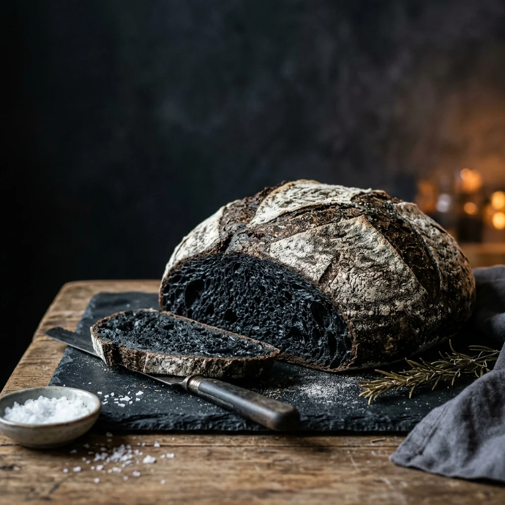 Schwarzes Aktivkohle-Brot
