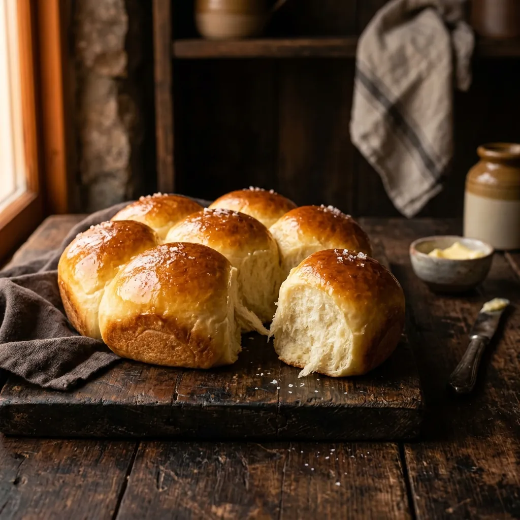 Weiche Milchbrötchen mit Kochstück