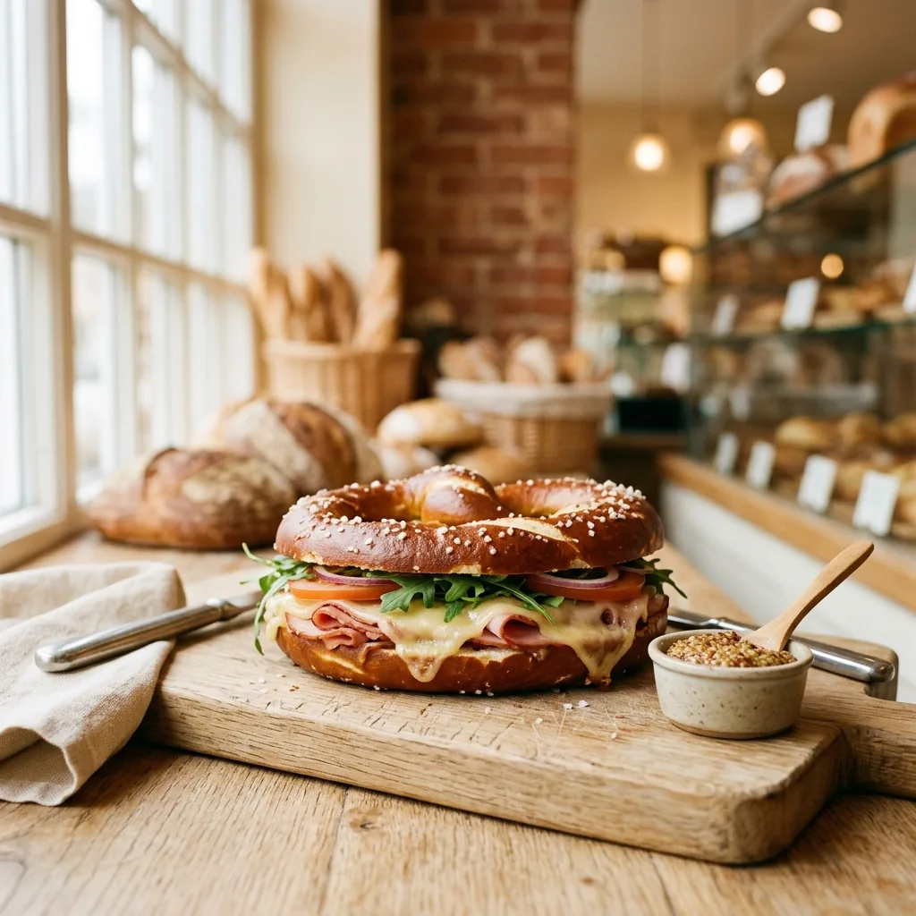 Bavarian Filled Pretzel Bun